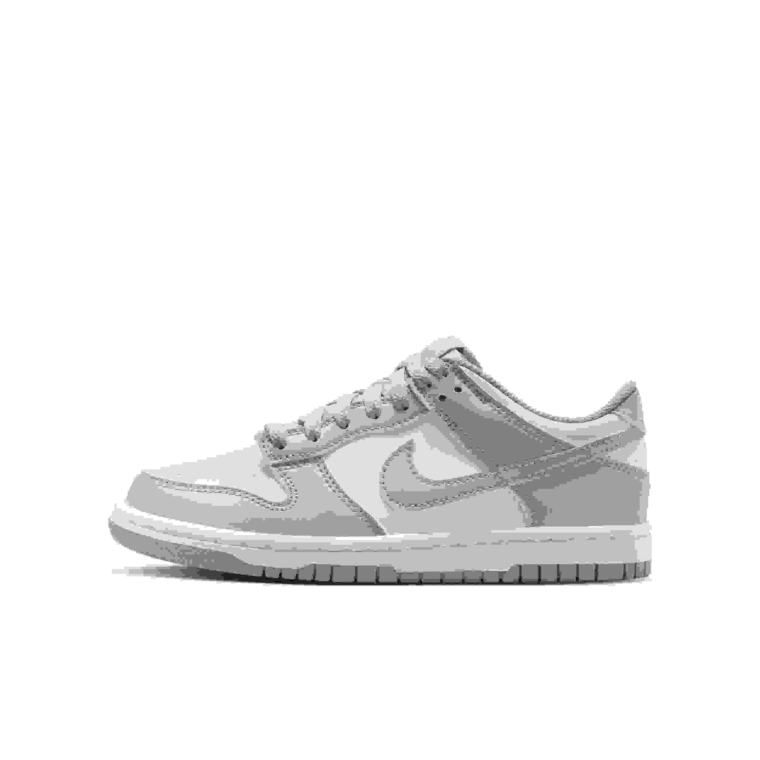 Nike Dunk Low Grade School Boys' "White/White/Light Smoke Grey" Shoe